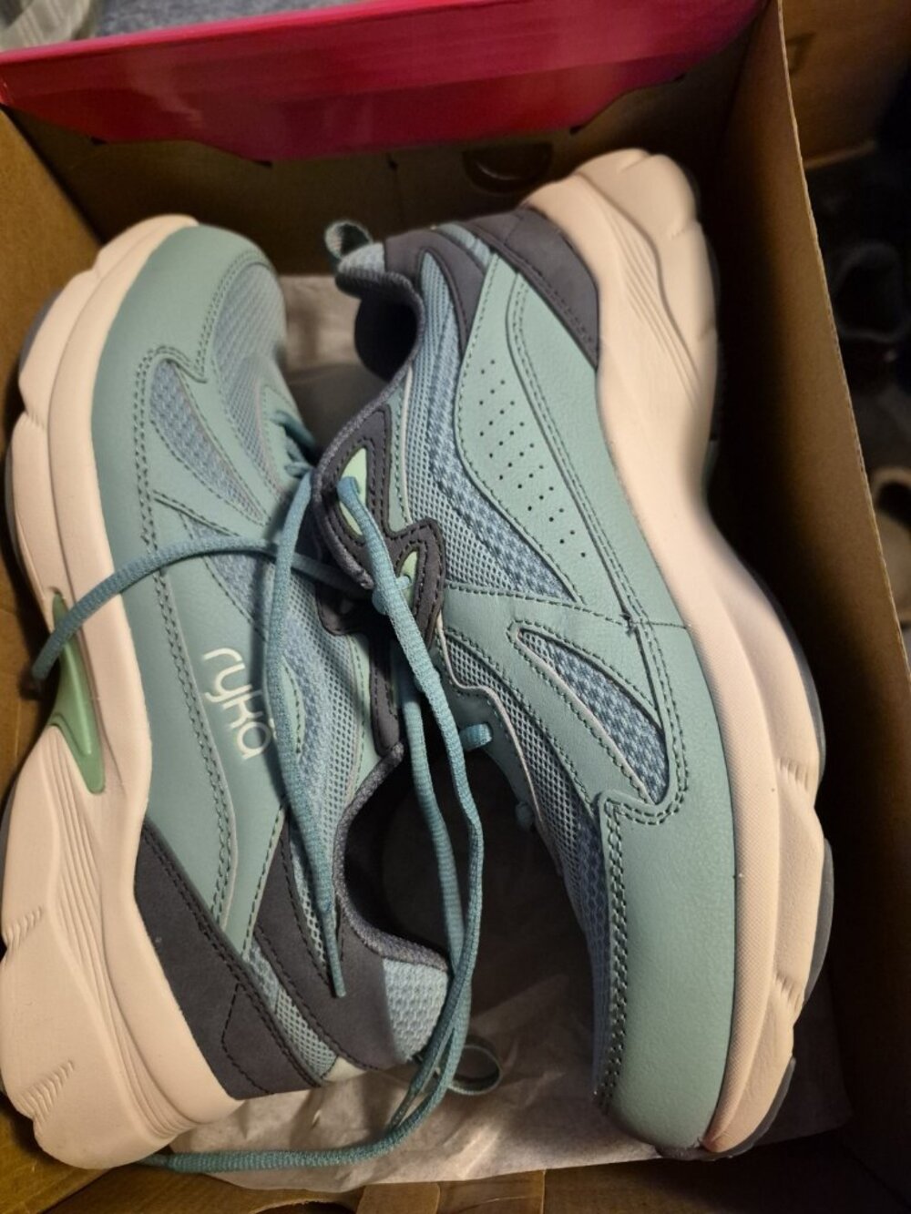 Ryka Women's Sneakers, Teal, Skyline, 8W, New